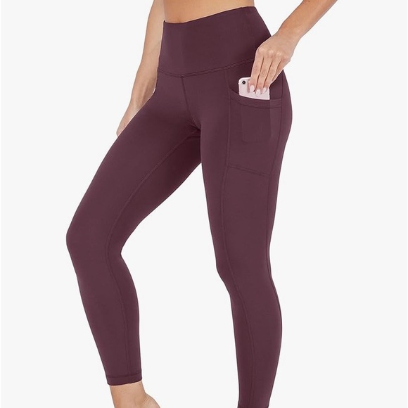 Yogalicious Pants - Yogalicious Lux Medium Plum Purple Leggings with Pockets